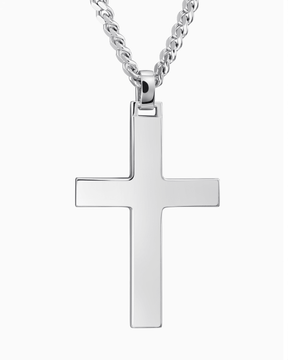 Cross necklace engraving plate pendant Polished