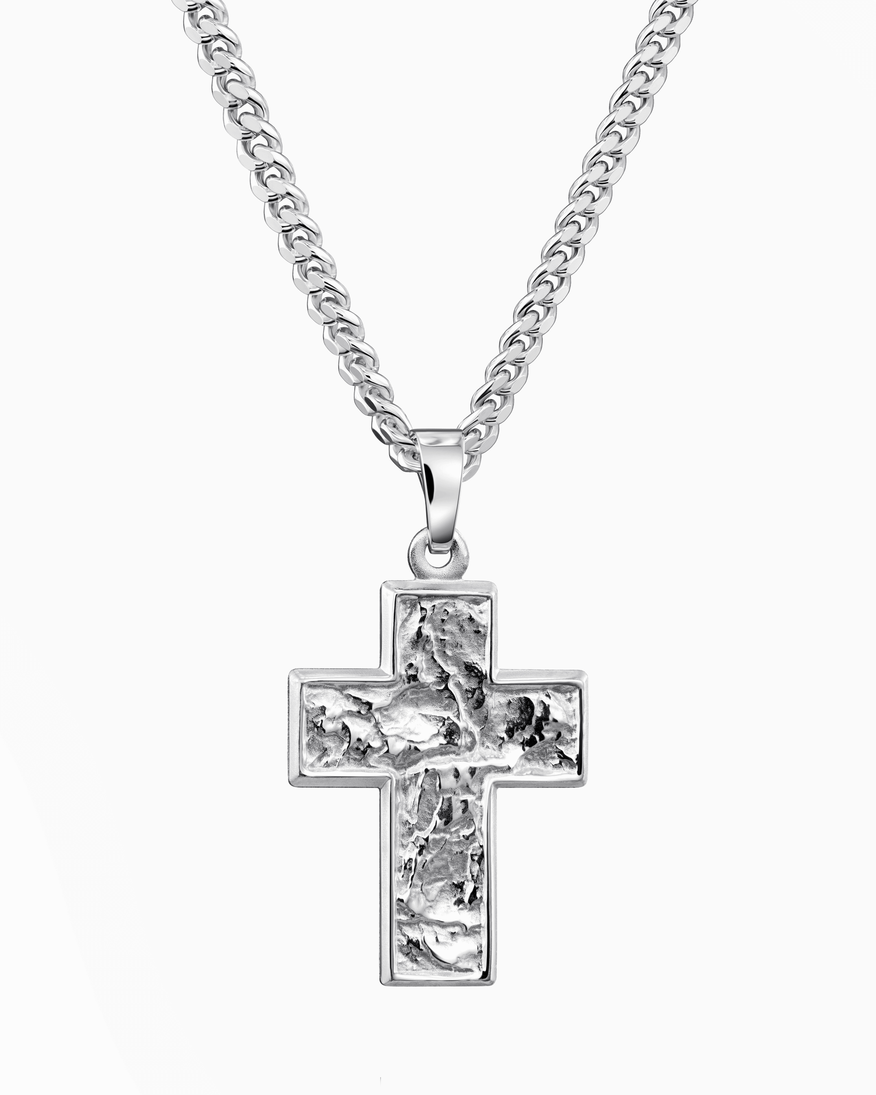 Cross necklace engraving plate pendant Sueno