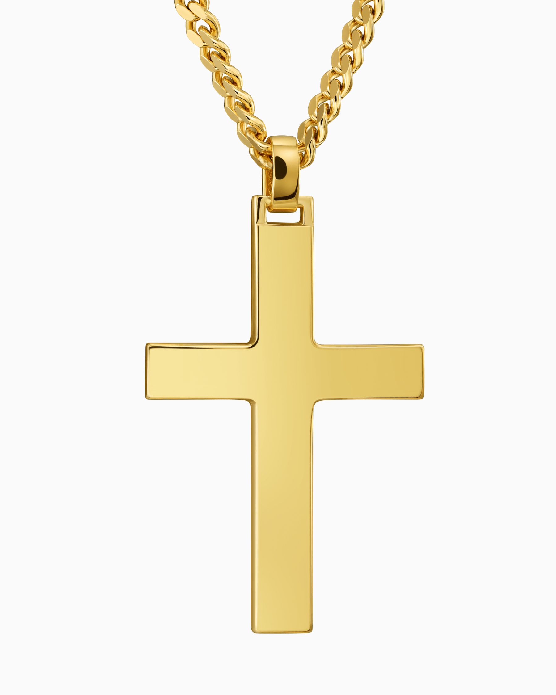 Cross necklace engraving plate pendant Polished
