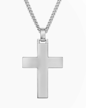 Cross necklace engraving plate pendant Polished