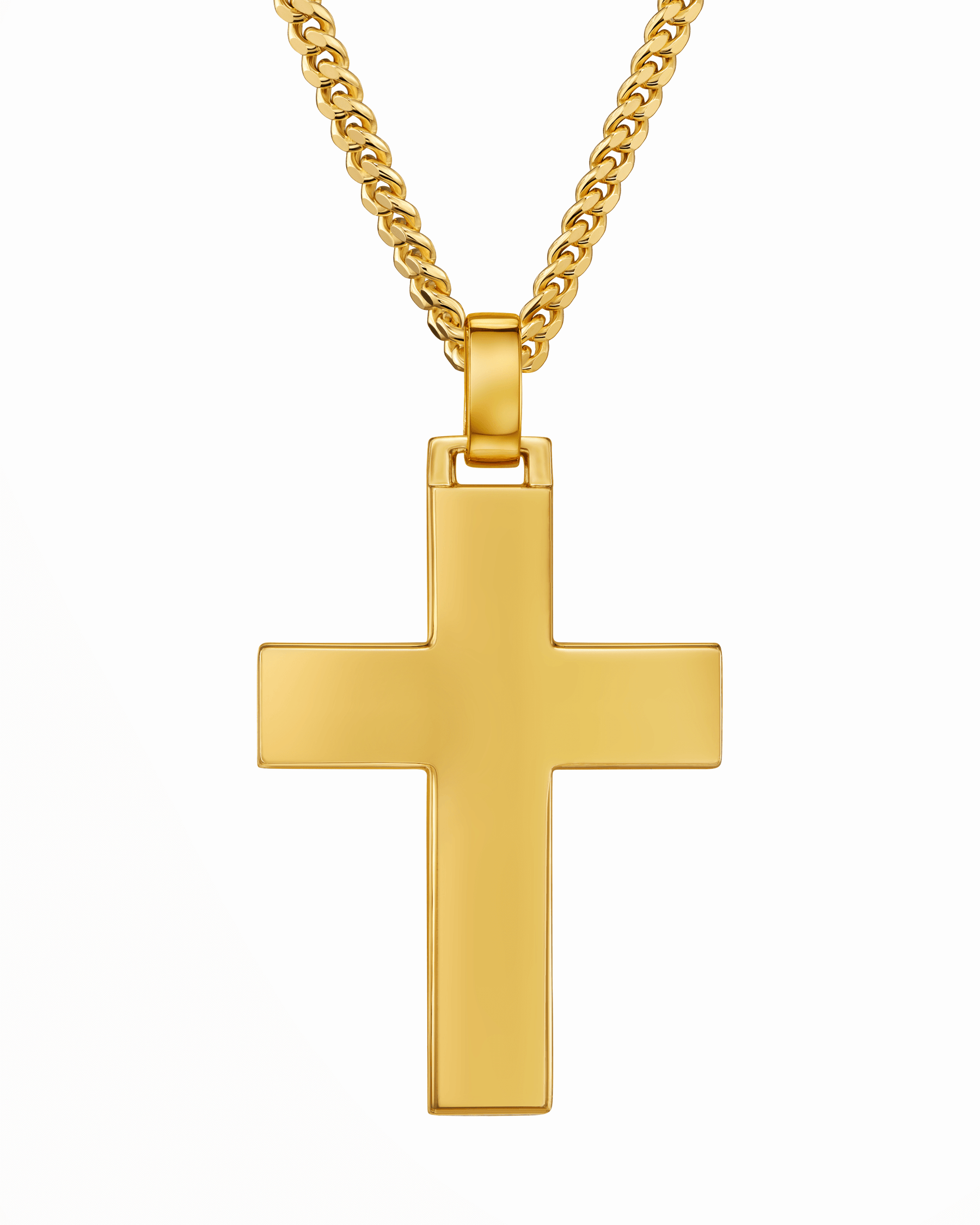 Cross necklace engraving plate pendant Polished