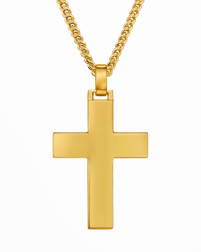 Cross necklace engraving plate pendant Polished