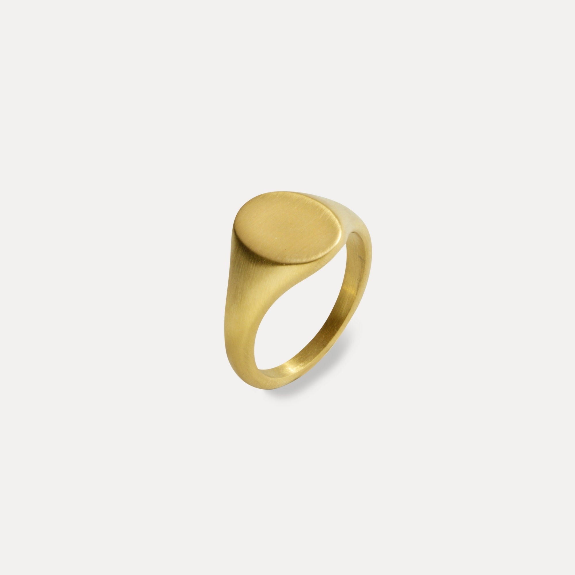 Matte Signet Ring - Gold
