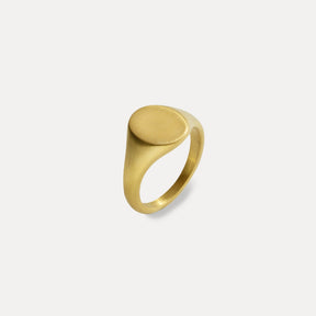 Matte Signet Ring - Gold