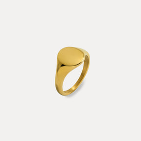 Smooth Signet Ring - Gold