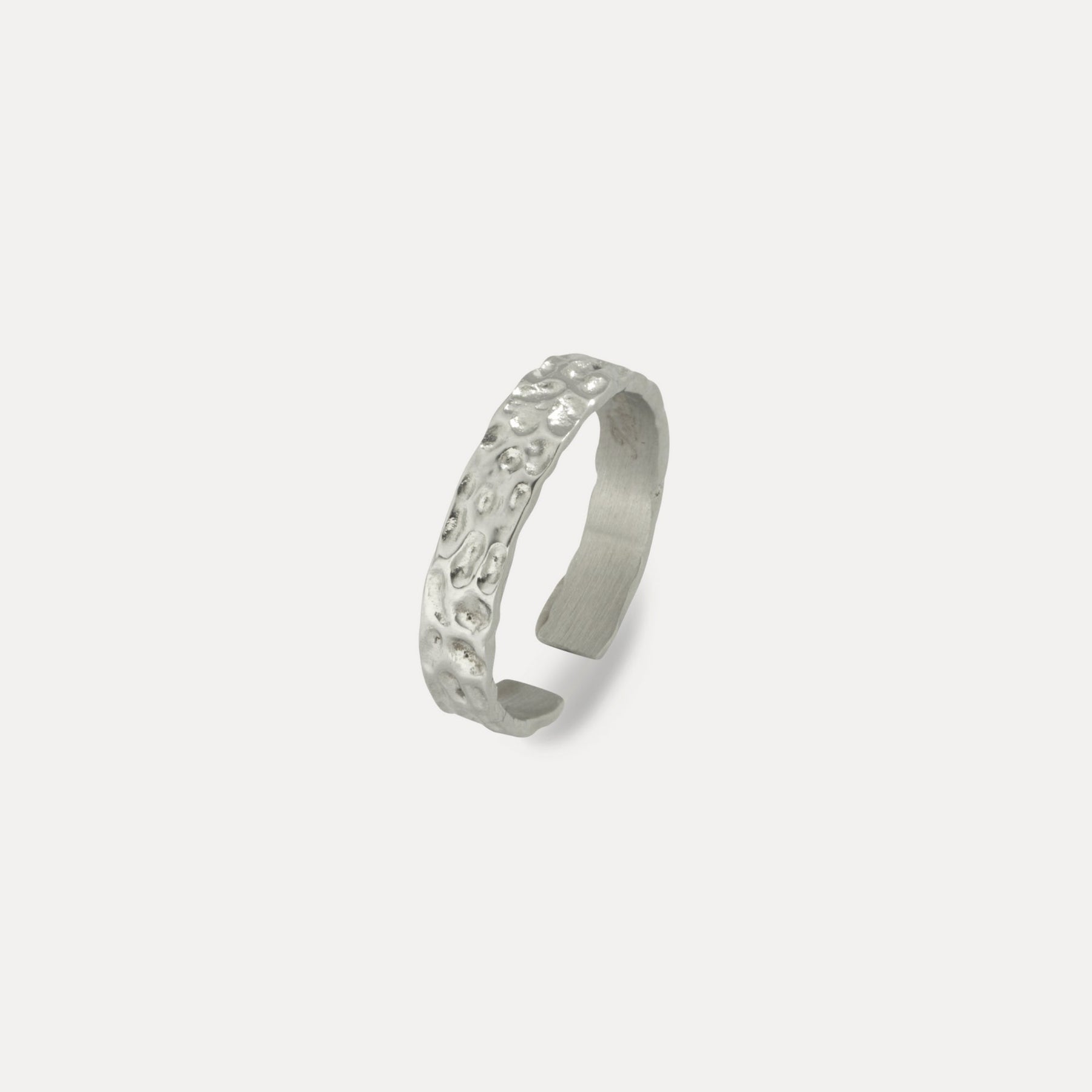 Hammered Band Ring - Silver