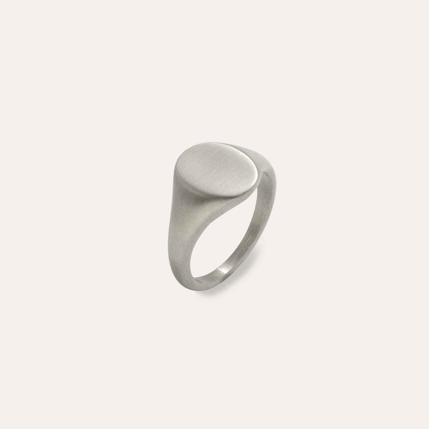 Matte Signet Ring - Silver