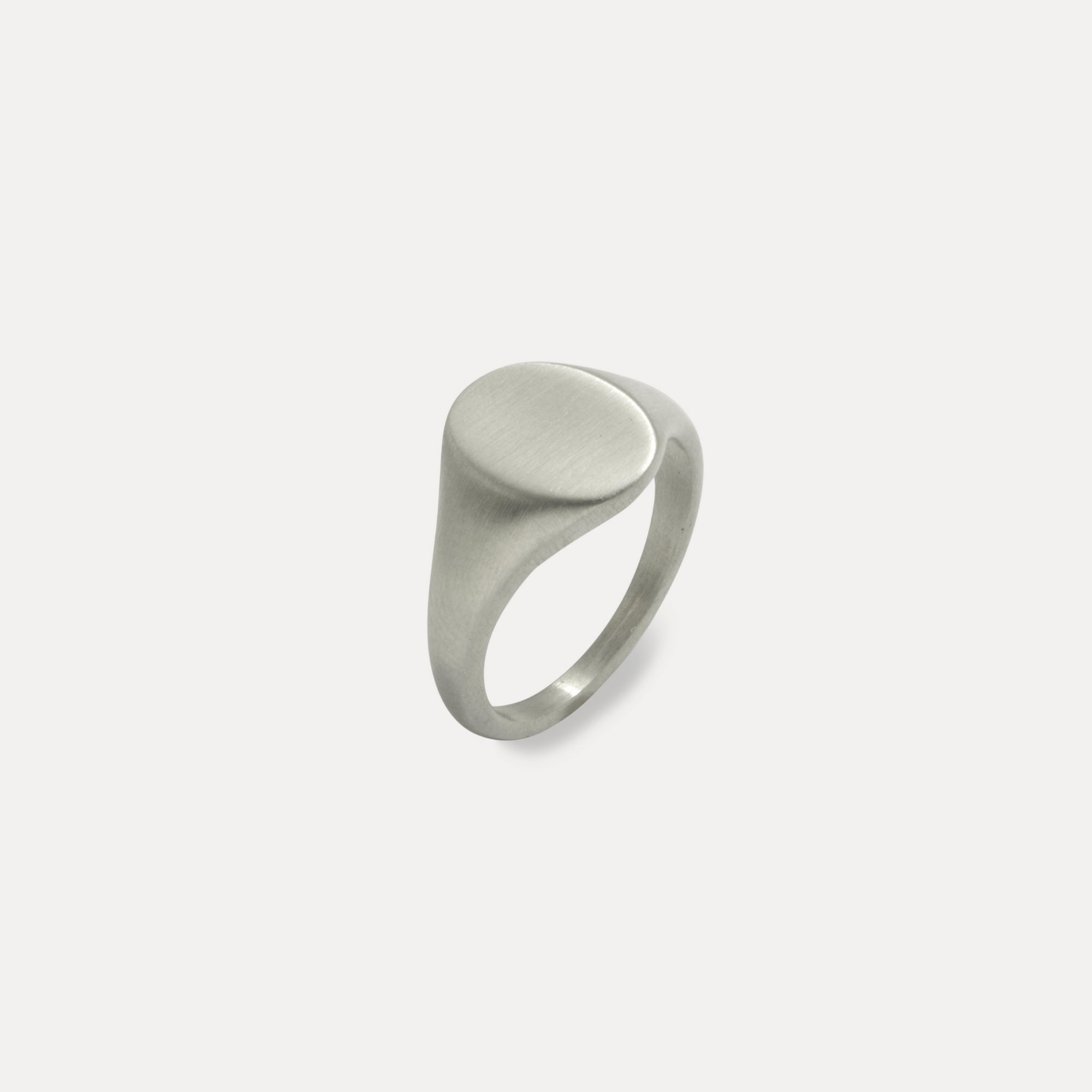 Matte Signet Ring - Silver