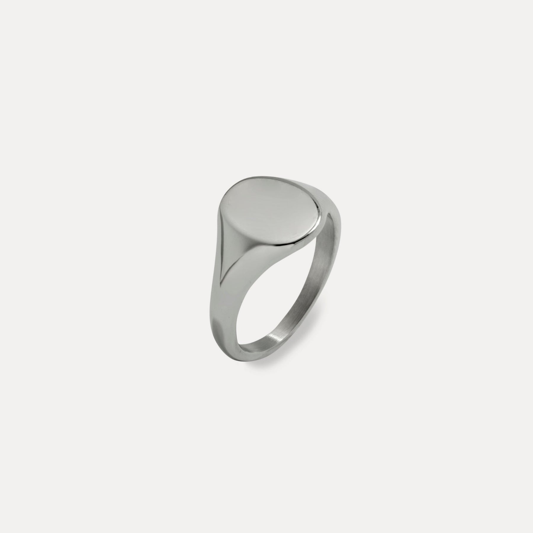 Smooth Signet Ring - Silver