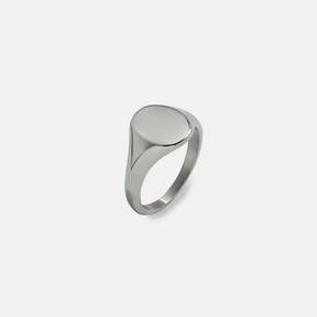 Smooth Signet Ring - Silver