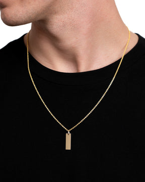 Engraving plates necklace pendant rectangle