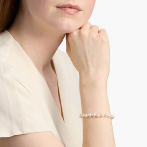 7" Classic Akoya Cultured Pearl Bracelet in 18k Yellow Gold (6.5-7.0mm)