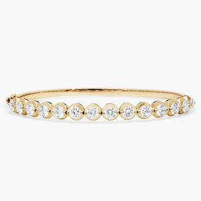 Illusion Bangle Bracelet With Lab-Grown Diamonds In 14K Yellow Gold (6")