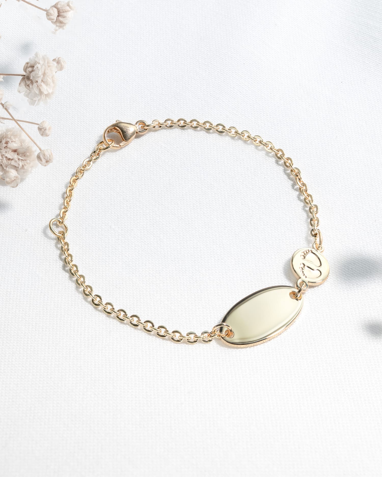 Engraving bracelet engraving plate baby feet-6