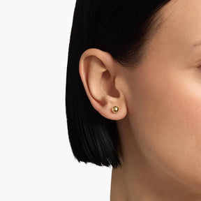 Bead Ball Stud Earrings in 14k Yellow Gold (6mm)