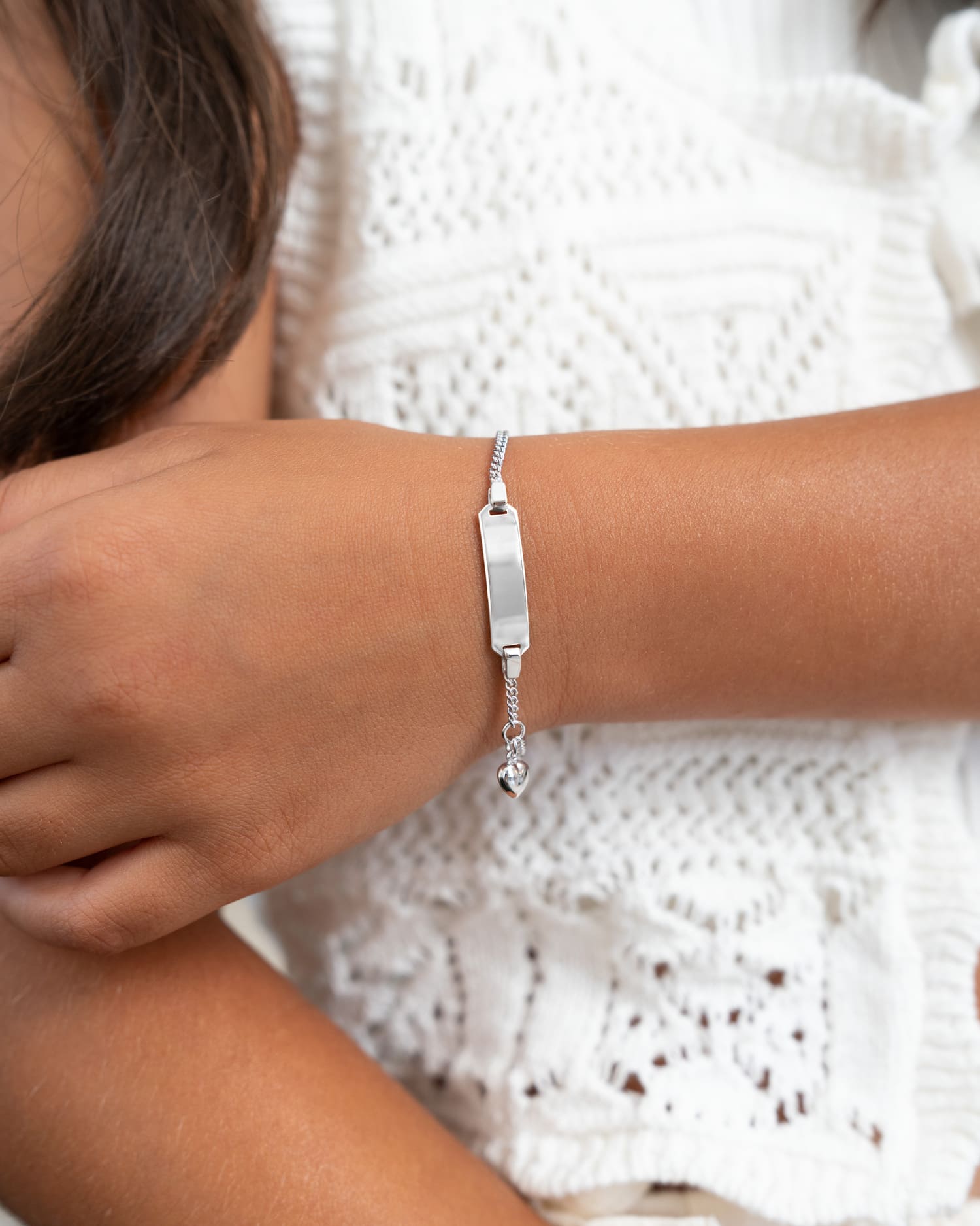 Engraving bracelet engraving plate heart