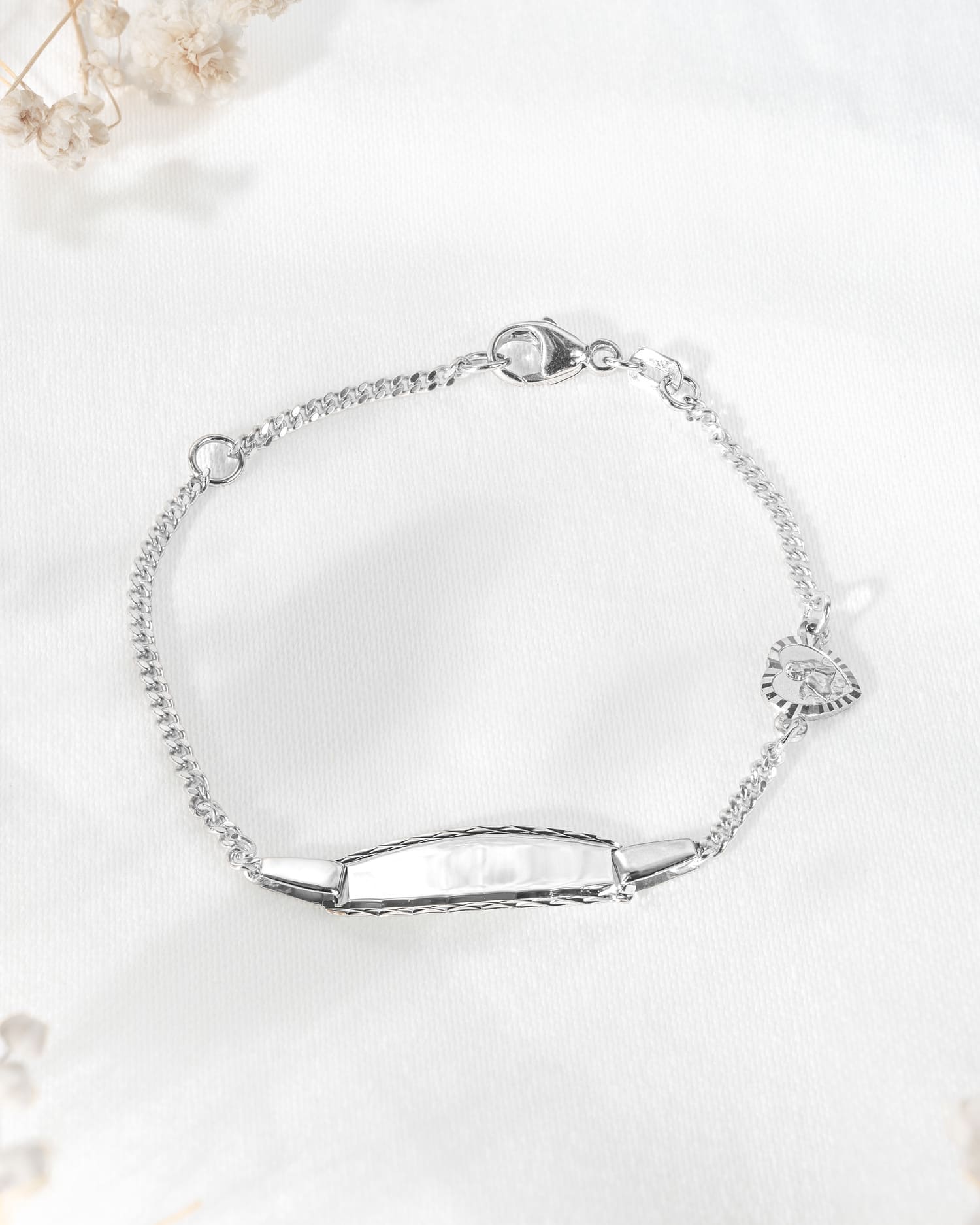 Engraving bracelet engraving plate guardian angel heart