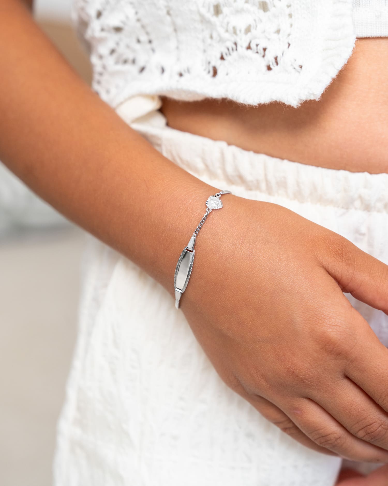 Engraving bracelet engraving plate guardian angel heart