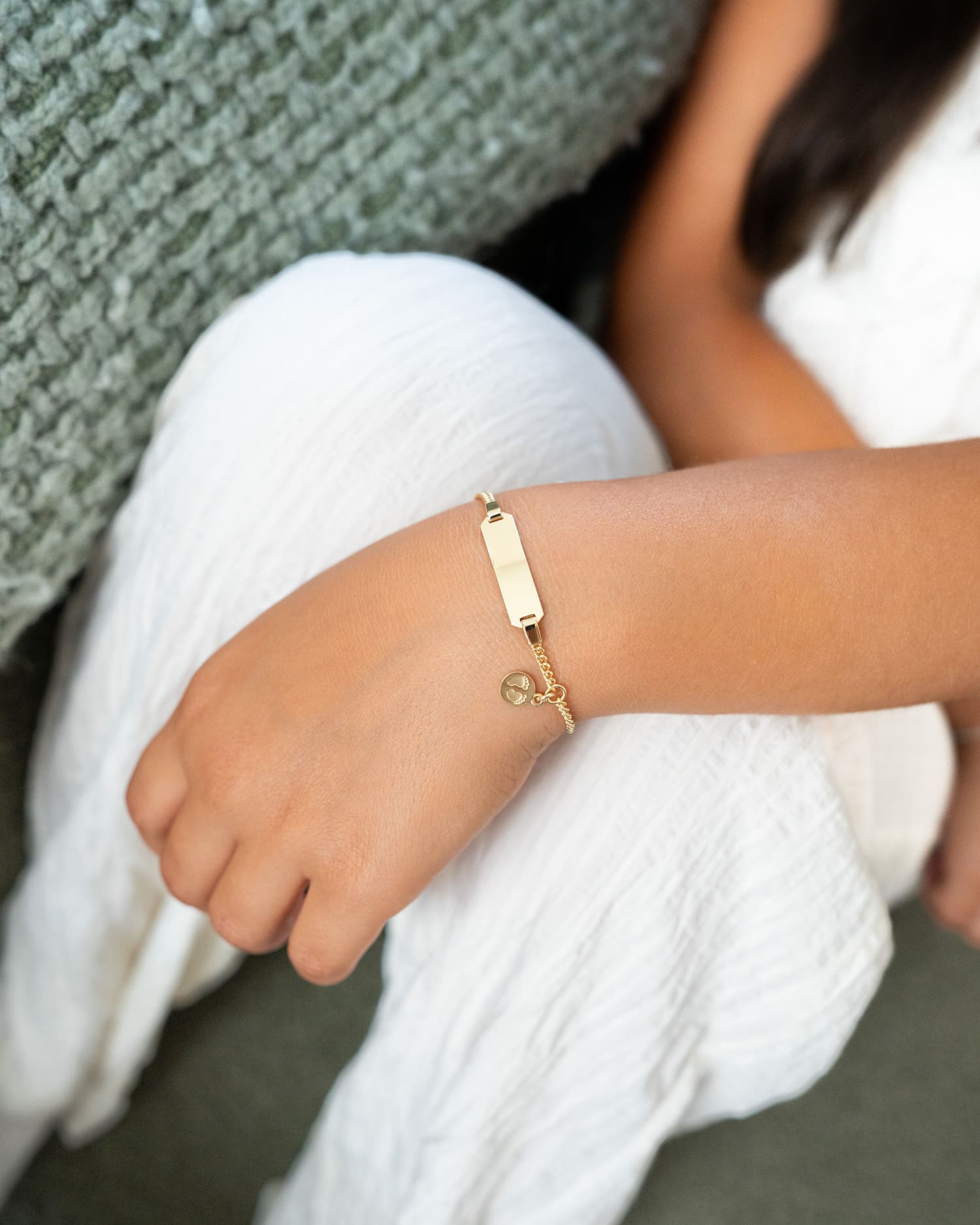 Engraving bracelet engraving plate baby feet-6