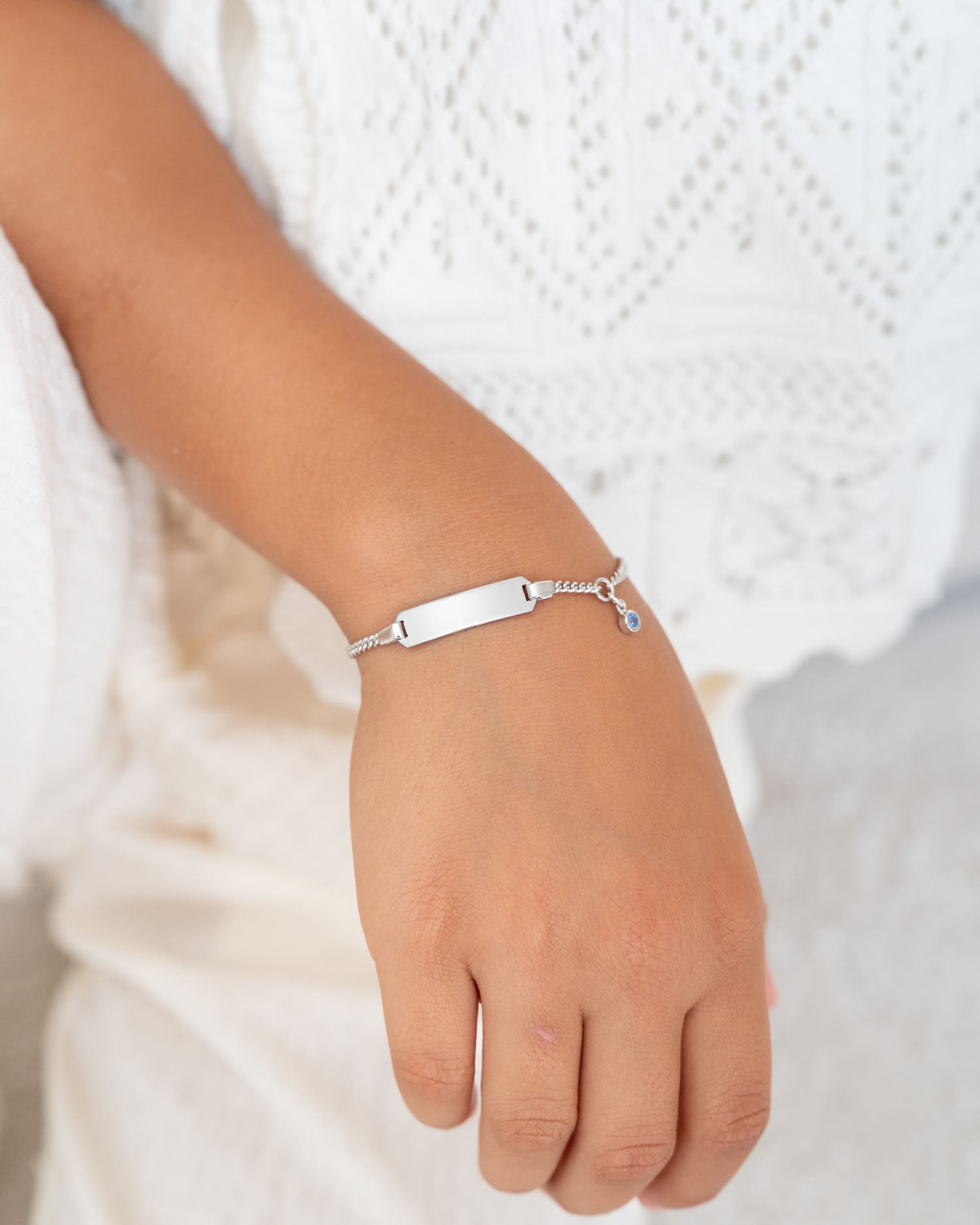 Engraving bracelet engraving plate zirconia blue