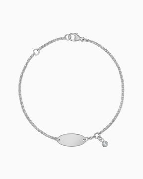 Engraving bracelet engraving plate oval zirconia