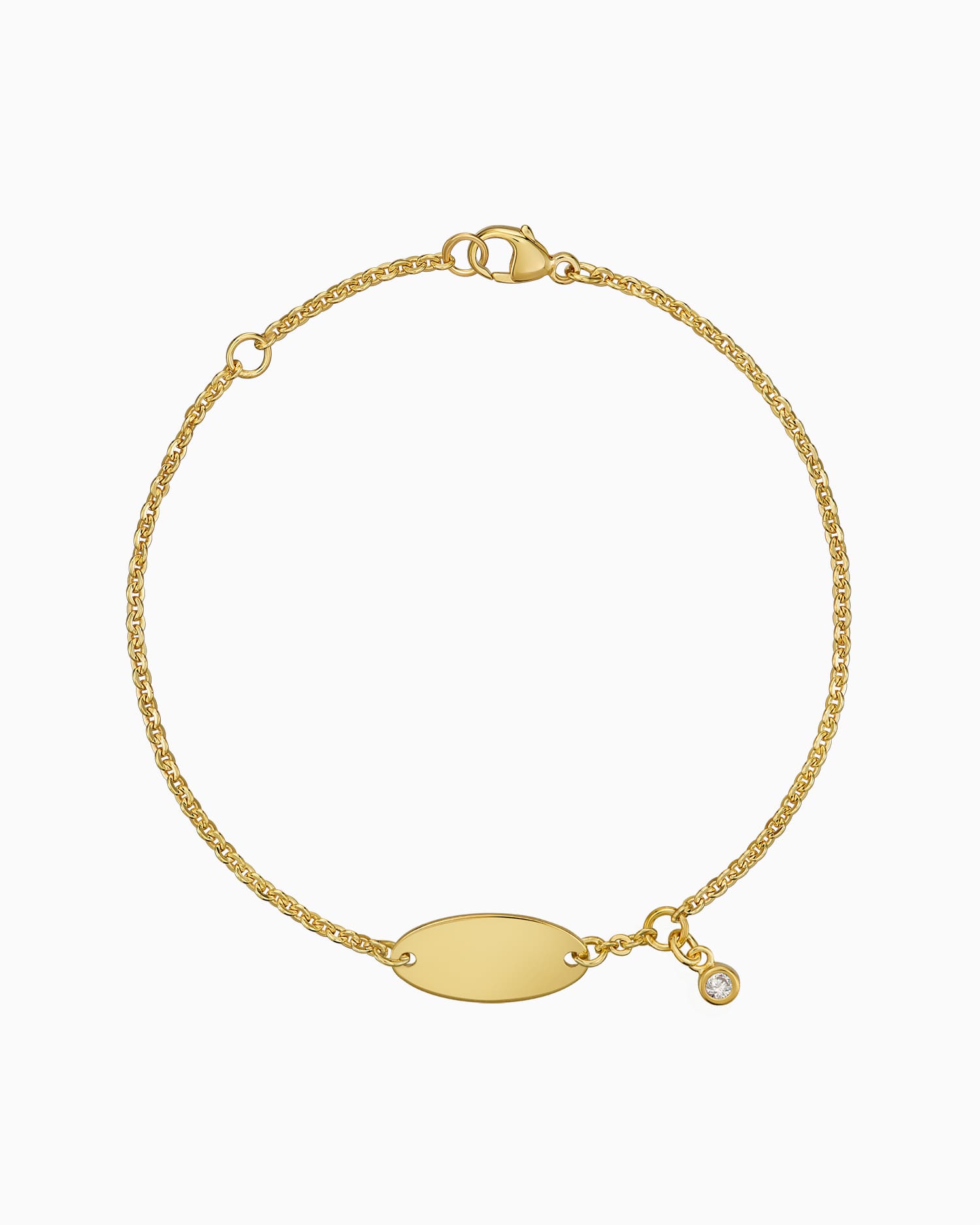 Engraving bracelet engraving plate oval zirconia