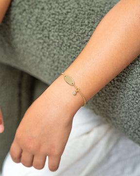 Engraving bracelet engraving plate oval zirconia