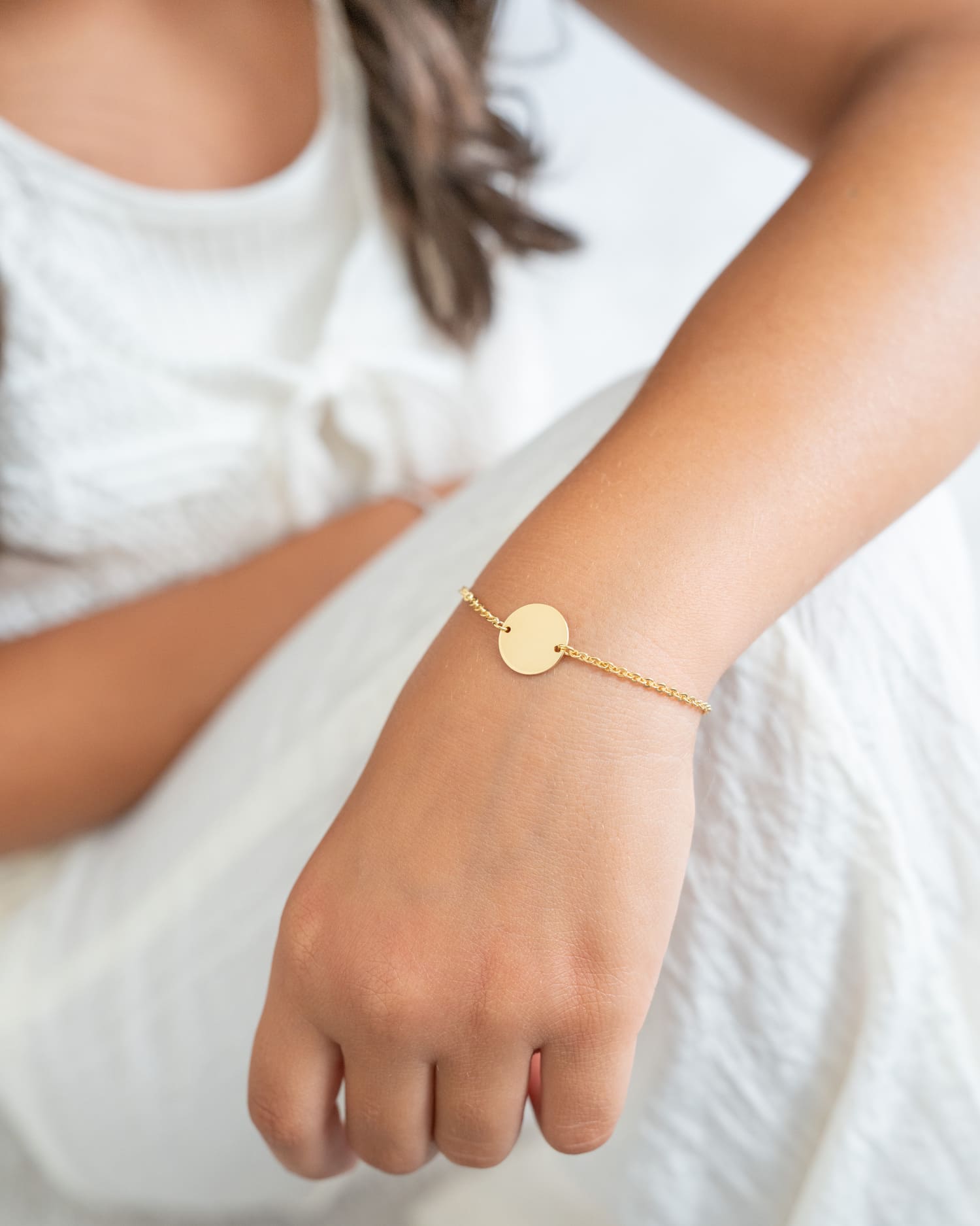 Engraving bracelet engraving plate round zirconia-1