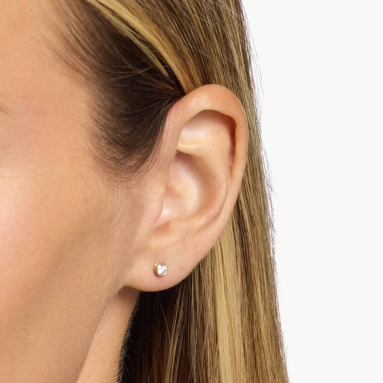 Bezel Set Lab-Grown Diamond Stud Earrings In 14K Yellow Gold (1/4 Ct. tw. - F-G / VS2-SI1)