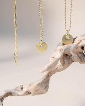 Engraving plates pendant necklace zirconia 12mm