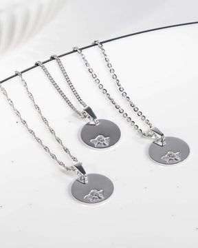 Engraving plates pendant necklace guardian angel 12mm-3