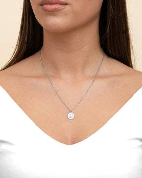 Engraving plates pendant necklace guardian angel 12mm-3