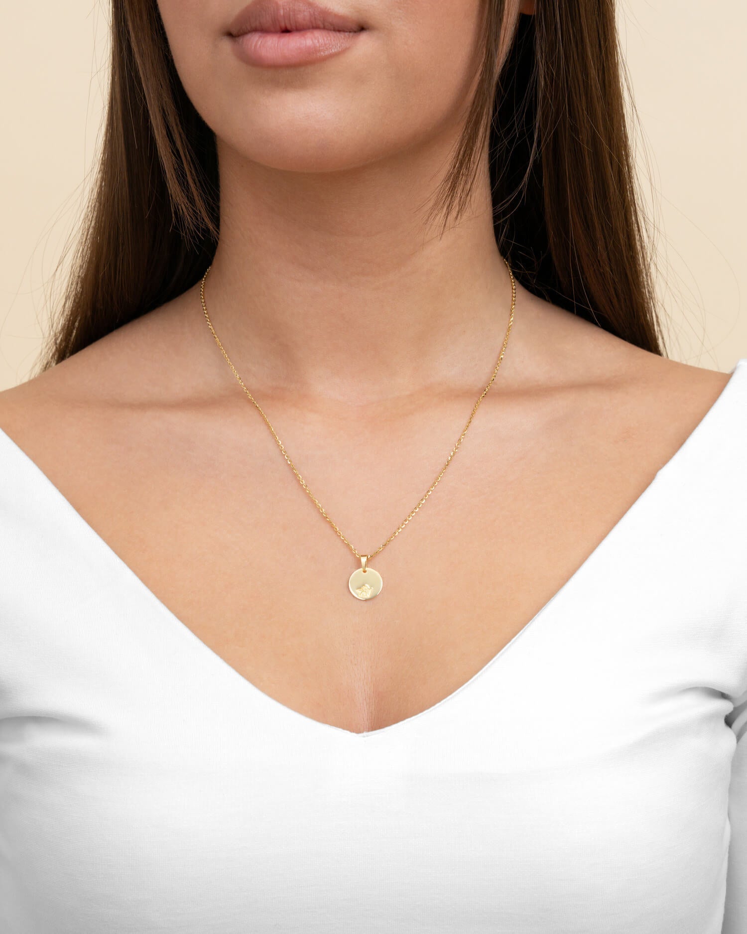 Engraving plates pendant necklace guardian angel 12mm-3