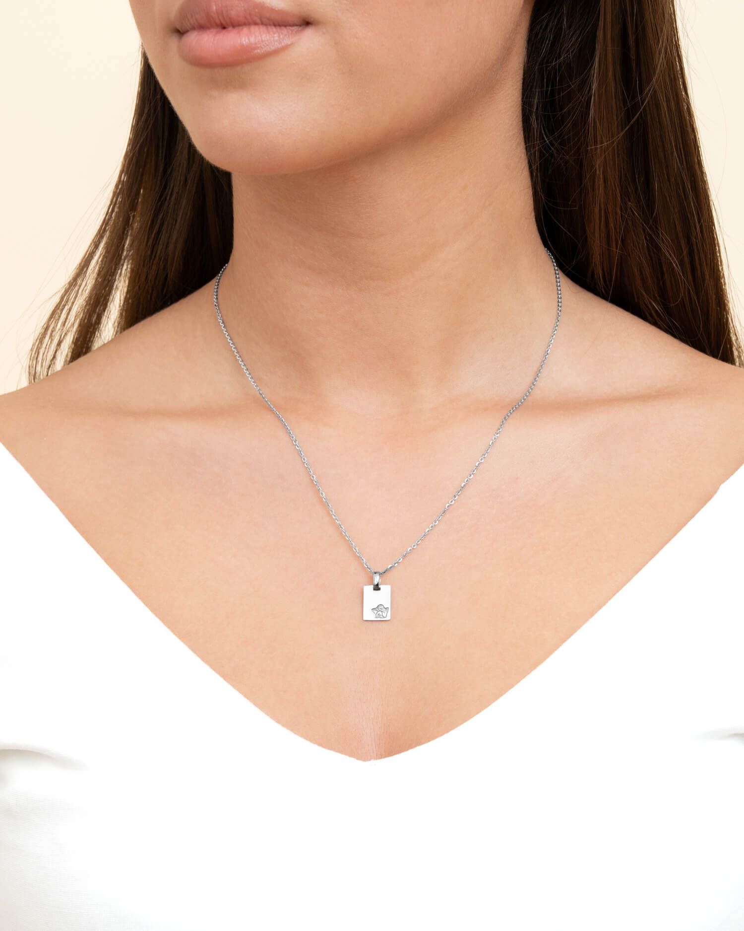 Engraving plates pendant necklace guardian angel-11