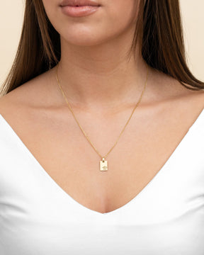 Engraving plates pendant necklace guardian angel