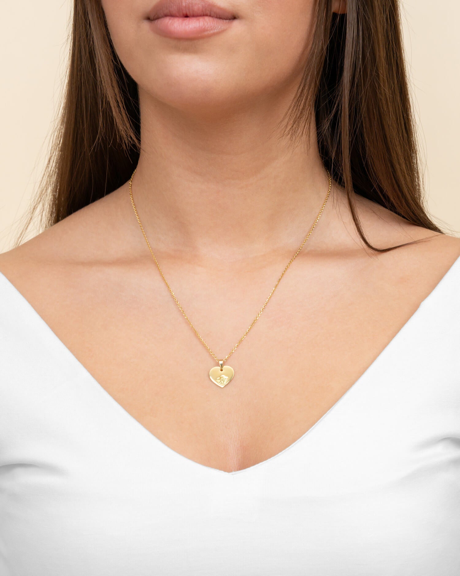 Engraving plates pendant necklace heart guardian angel-3