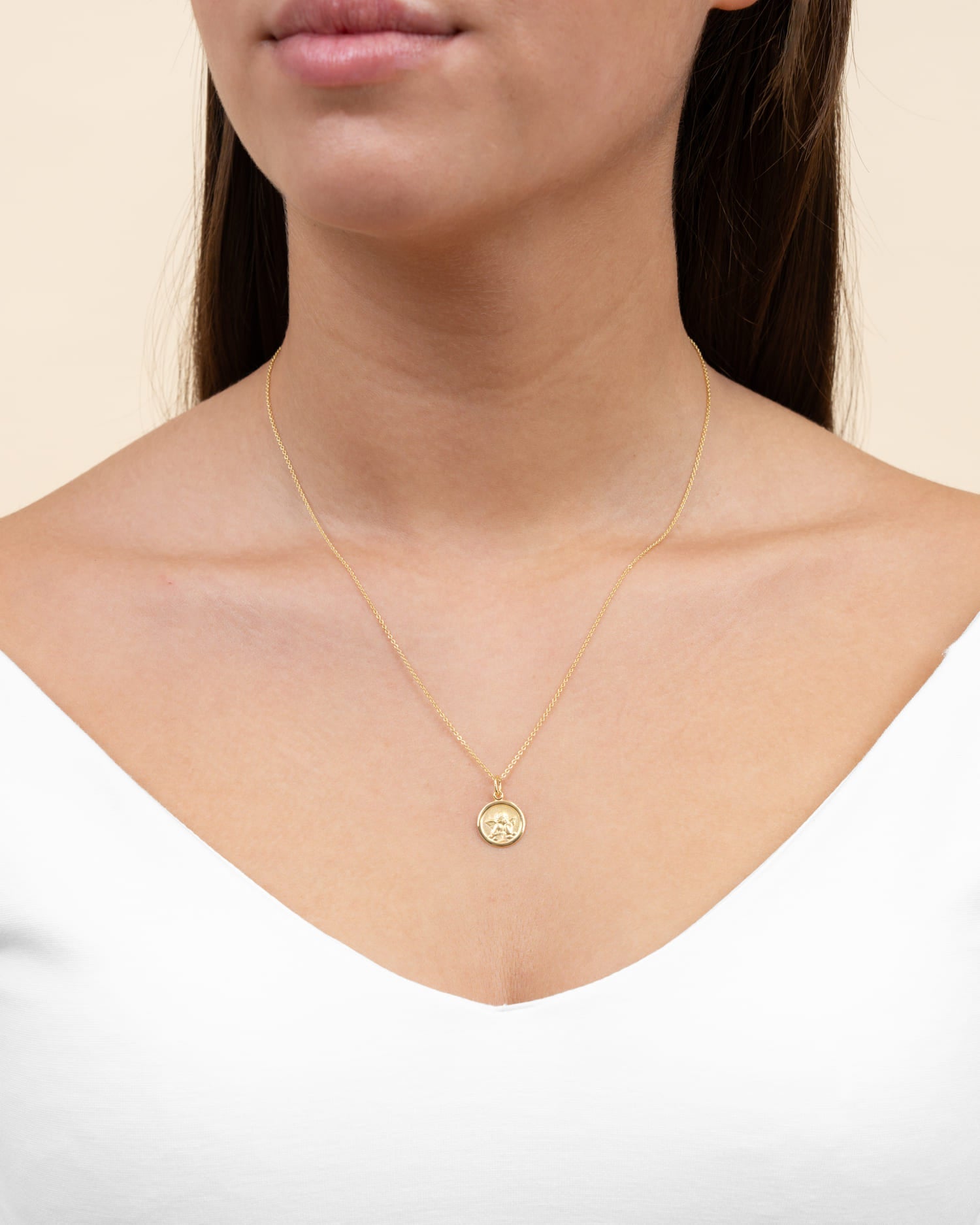 Engraving plates pendant necklace guardian angel-11