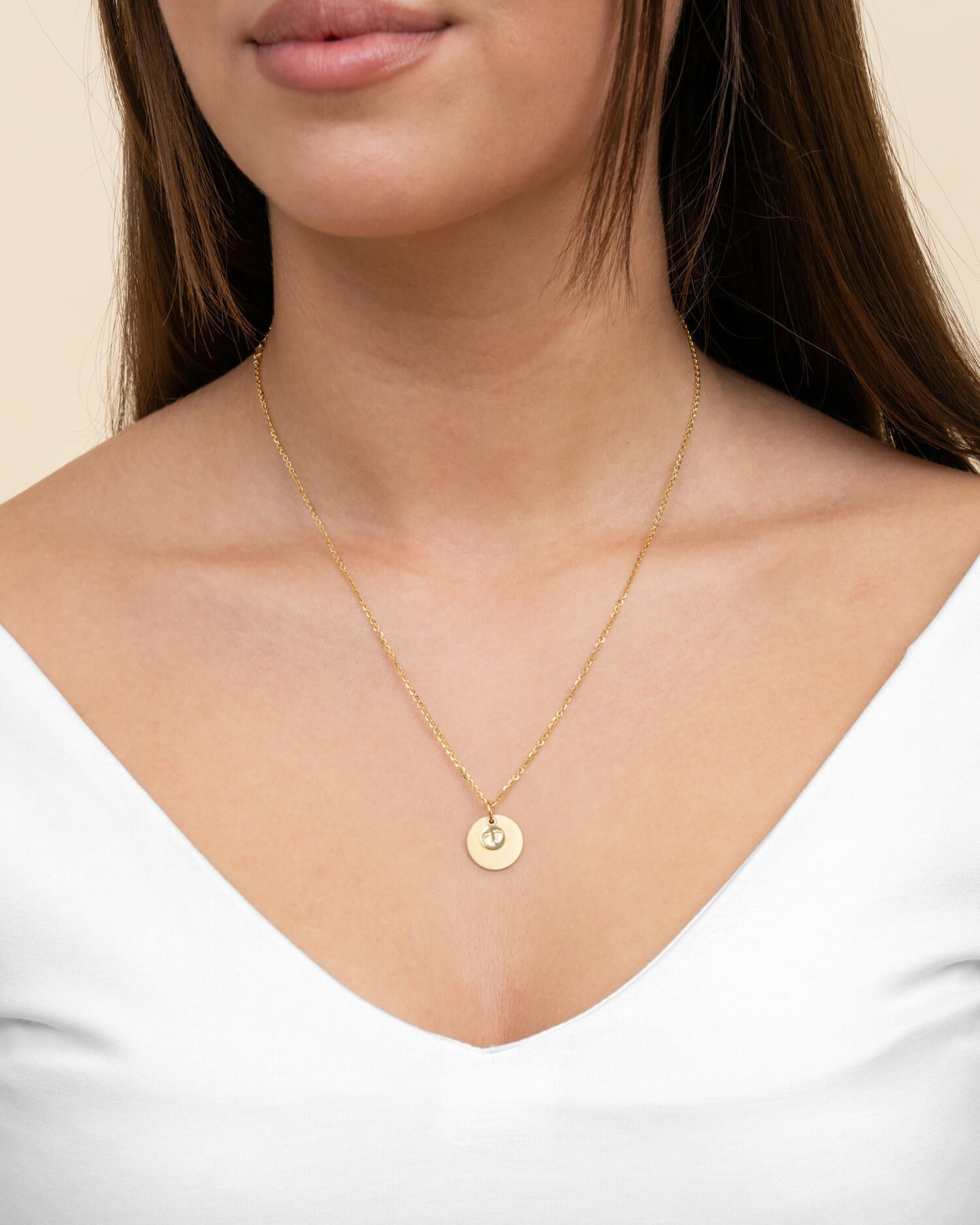 Engraving plates pendant necklace baby feet 14mm-3