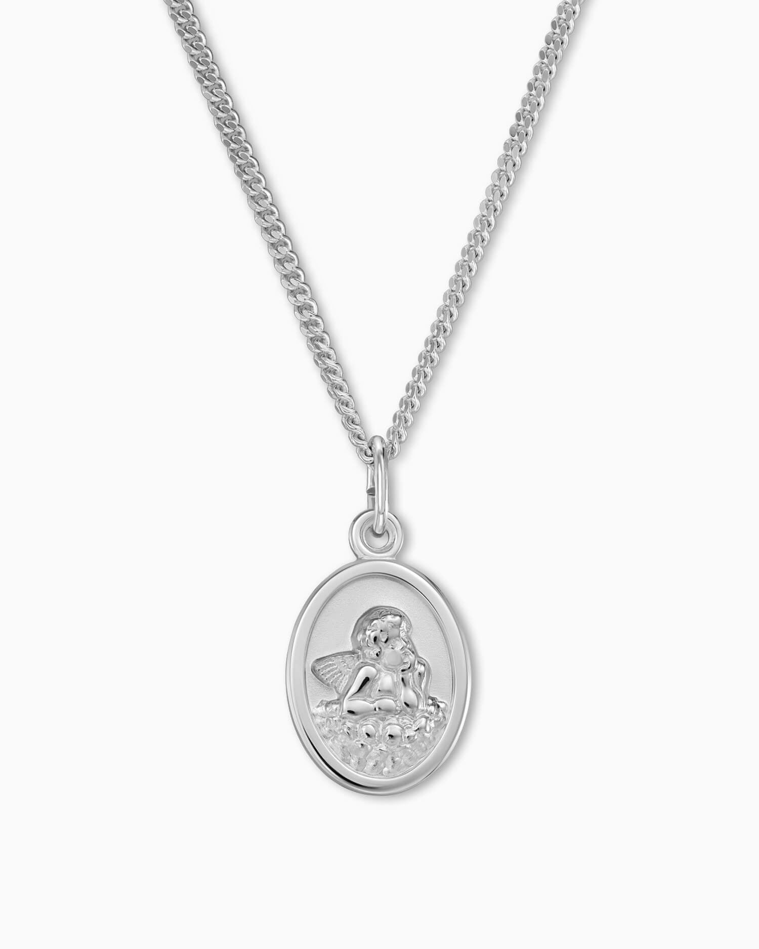 Engraving plates pendant necklace guardian angel-11