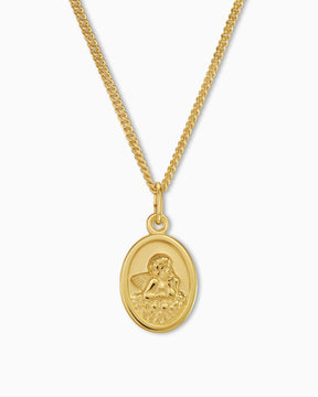 Engraving plates pendant necklace guardian angel-11