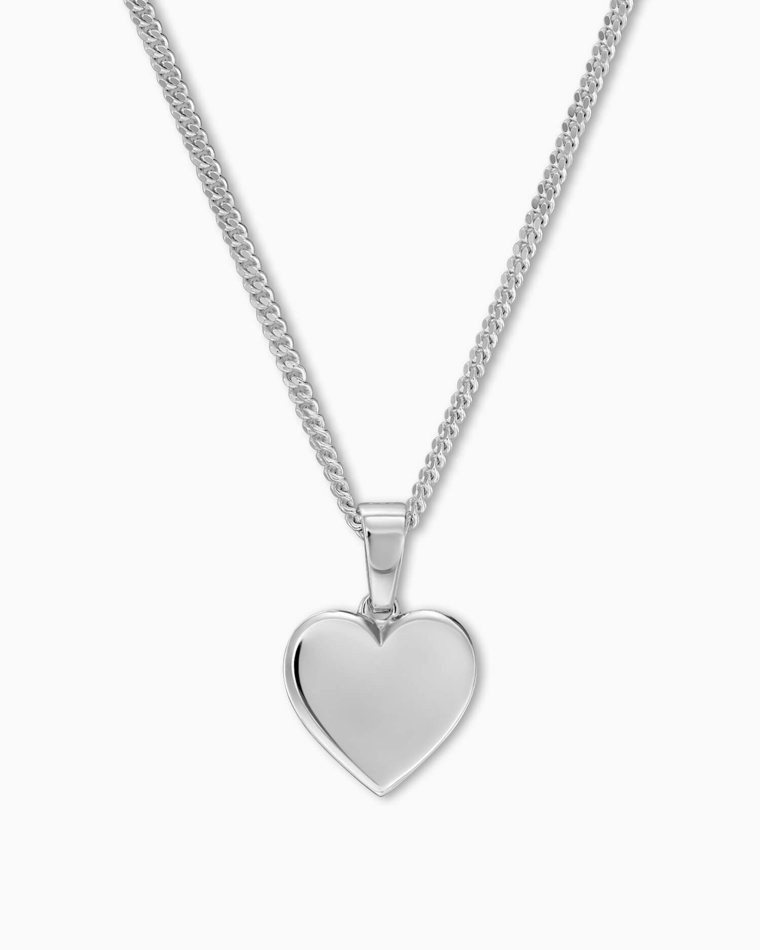 Heart necklace engraving plate pendant 10mm
