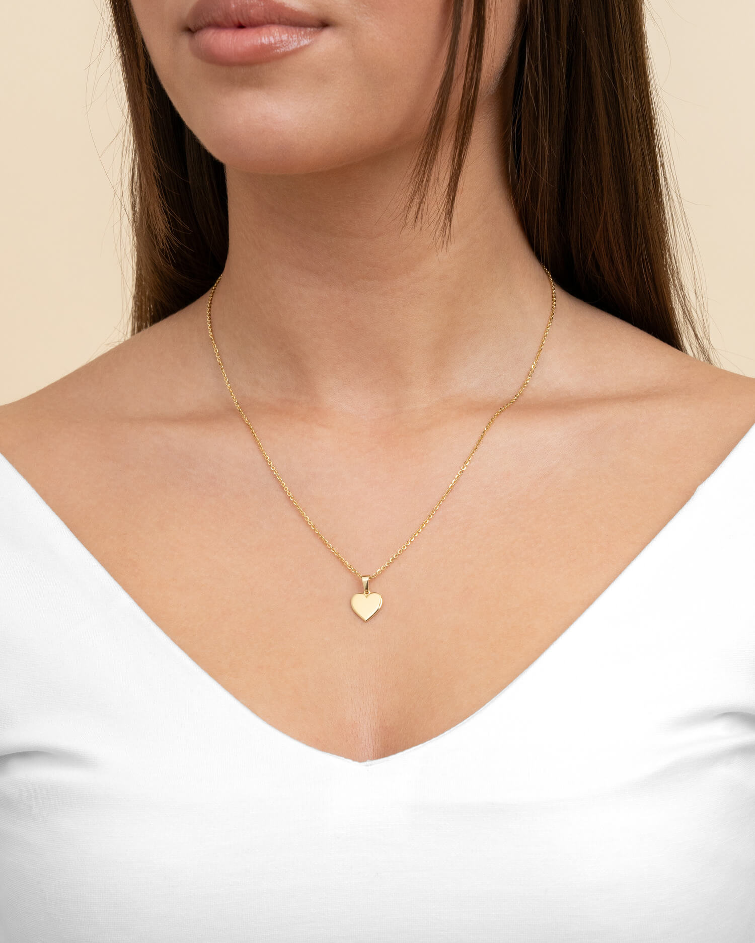 Heart necklace engraving plate pendant 10mm-4