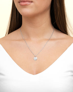 Heart necklace engraving plate pendant 12mm-8