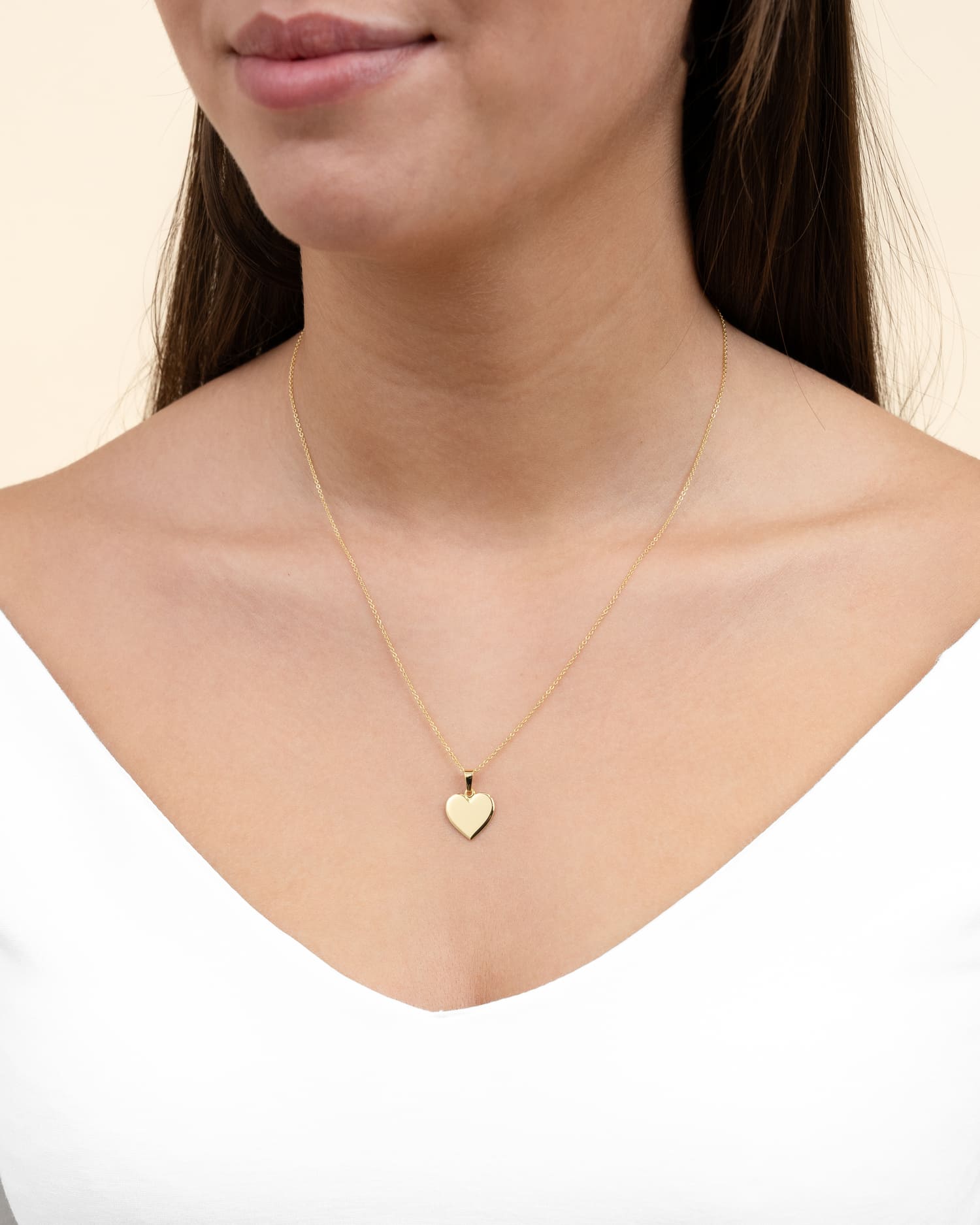 Heart necklace engraving plate pendant 12mm