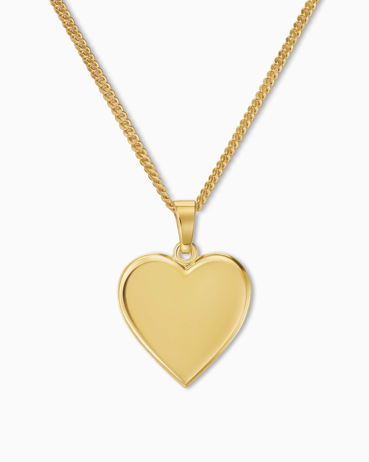 Heart necklace engraving plate pendant 15mm-4