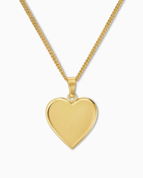 Heart necklace engraving plate pendant 15mm