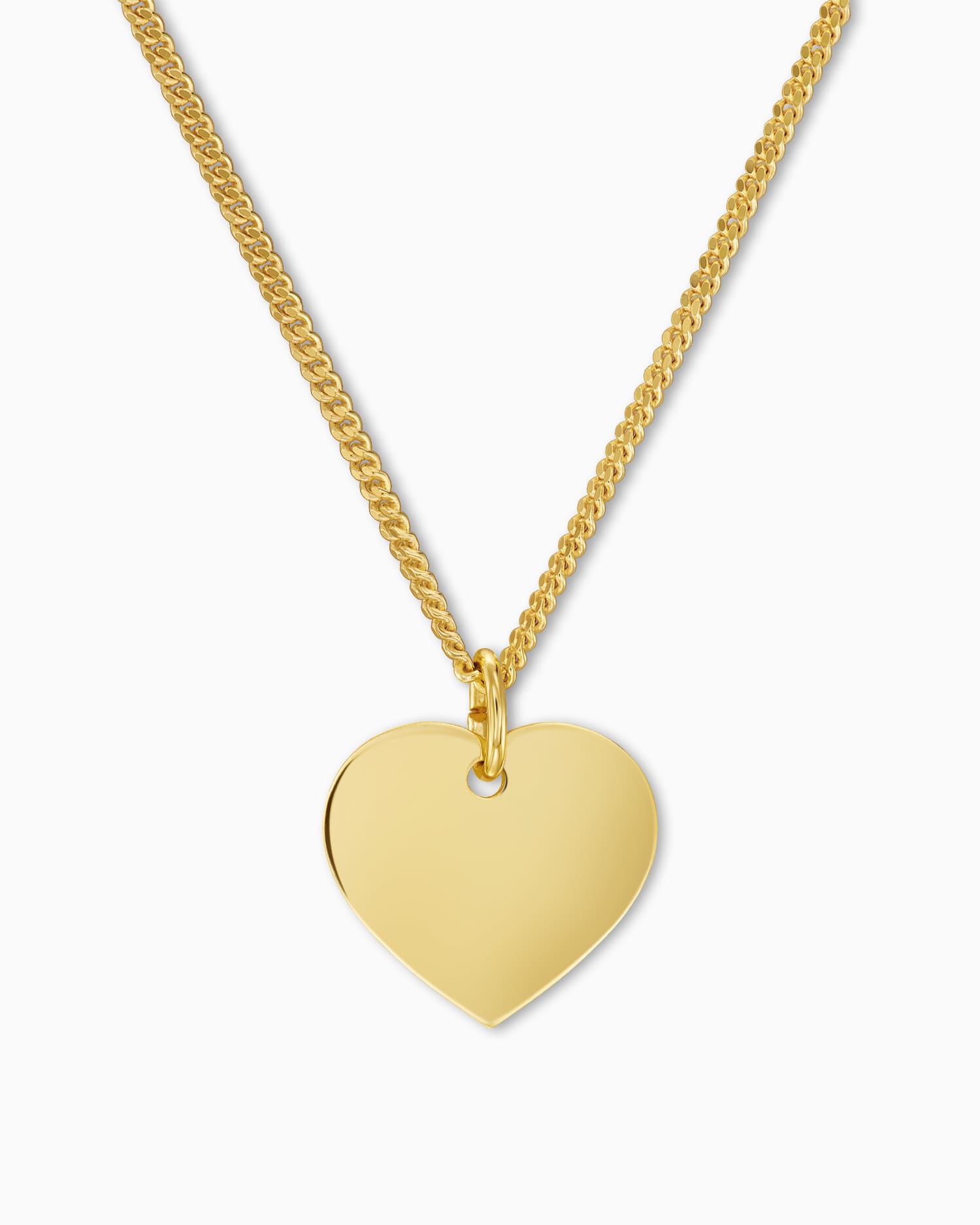 Heart necklace engraving plate pendant 13mm