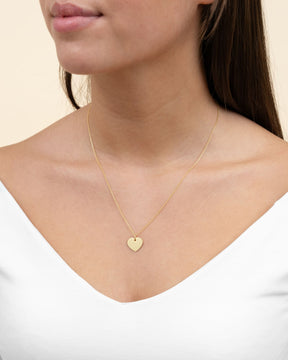 Heart necklace engraving plate pendant 13mm-8