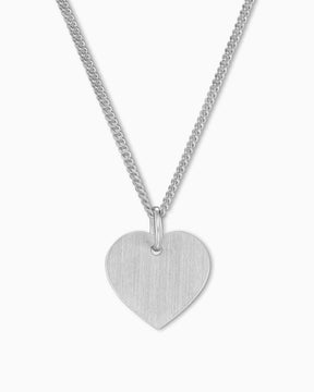 Heart necklace engraving plate pendant 13mm