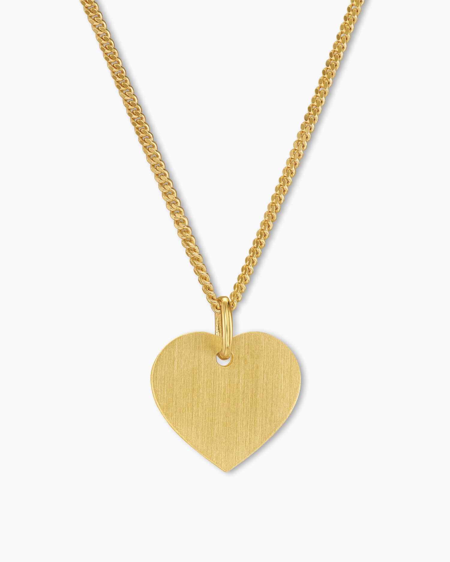 Heart necklace engraving plate pendant 13mm